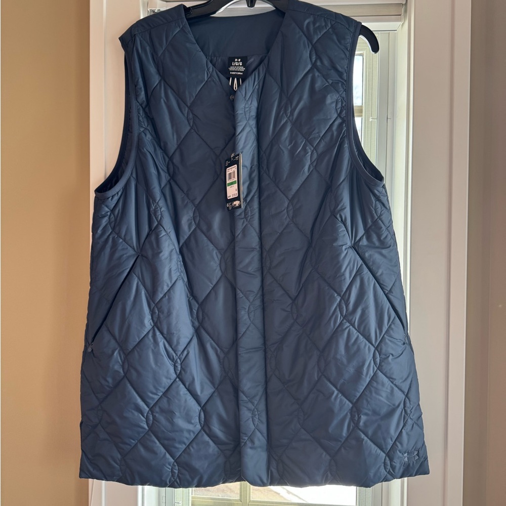 Under Armour Women's Long Quilted Vest - Navy